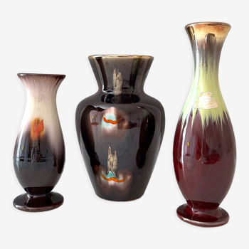 Vases vintage en céramique, Bay Jasba, Westgerman Pottery 50s 60s, Mid Century Collection