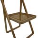 Ensemble vintage de 4 chaises pliantes, design en sangle et bois, années 1970