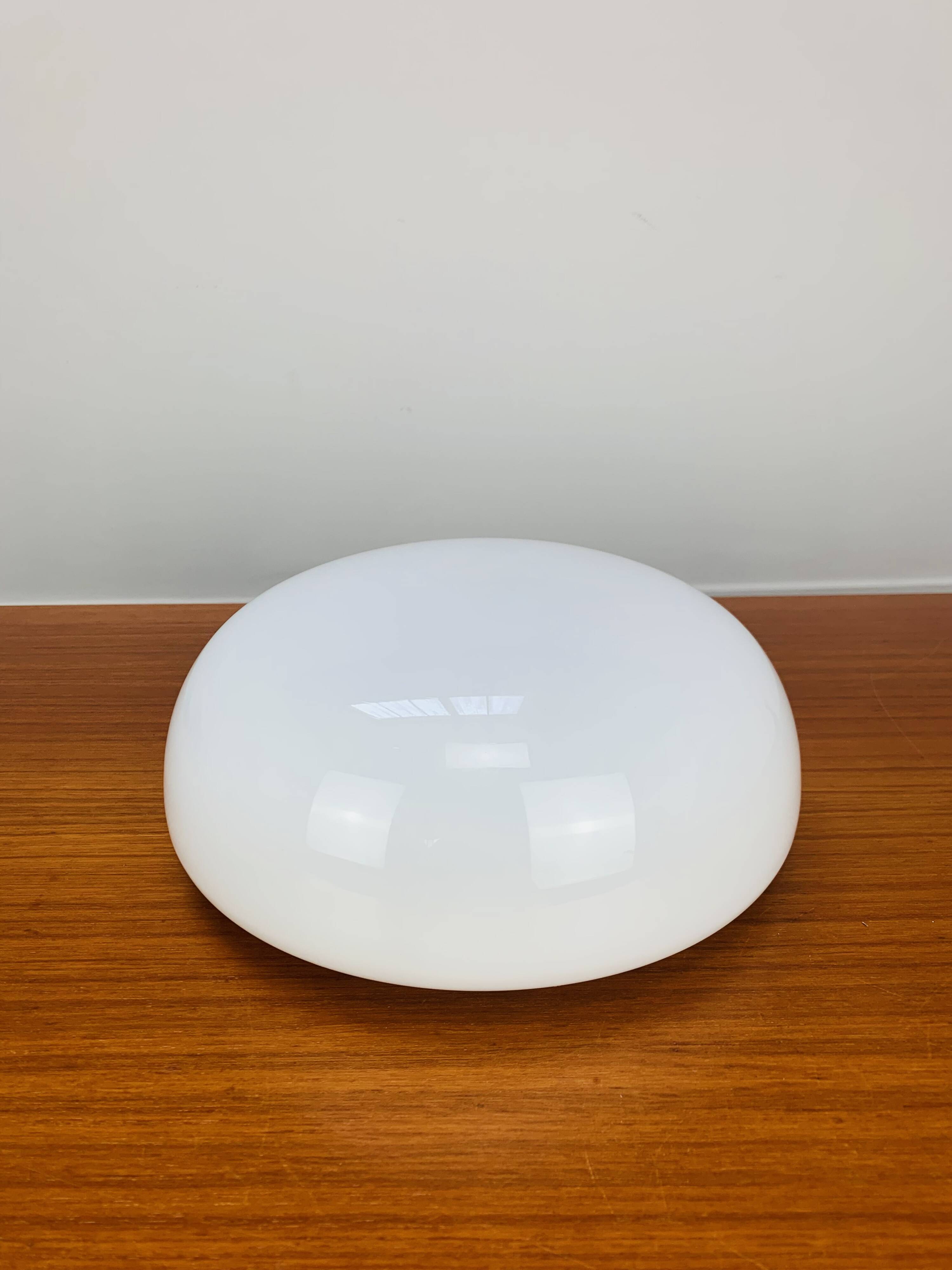 Opaline ball wall lamp made in Italy 25 cm, half sphere, vintage