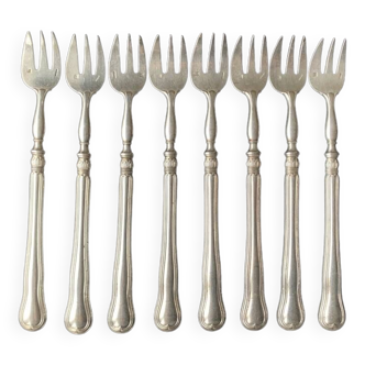 8 Christofle Oyster Forks Model Aux Filets