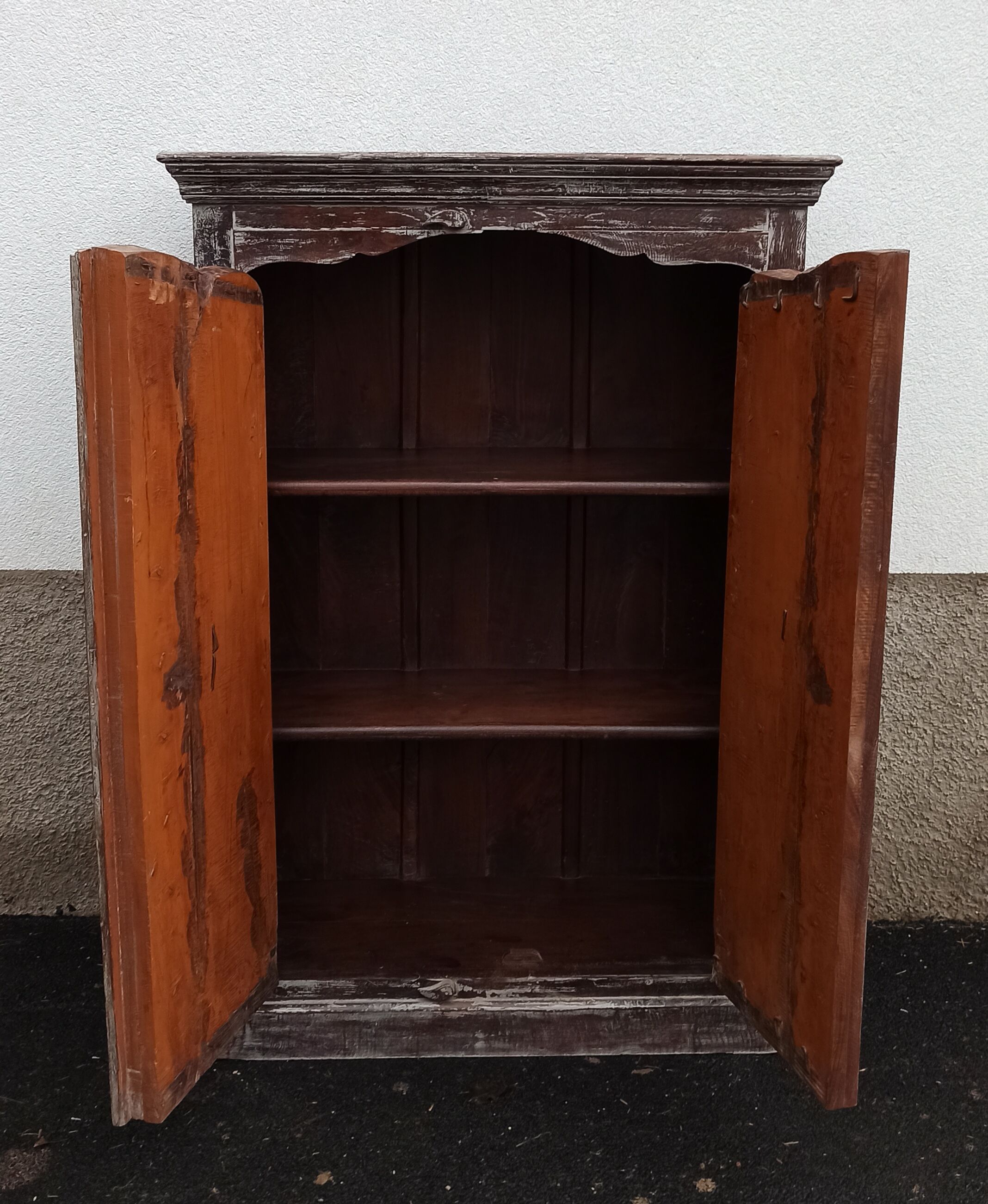 Old wooden cabinet with two doors