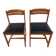 paire de chaises style scandinave, simili cuir noir
