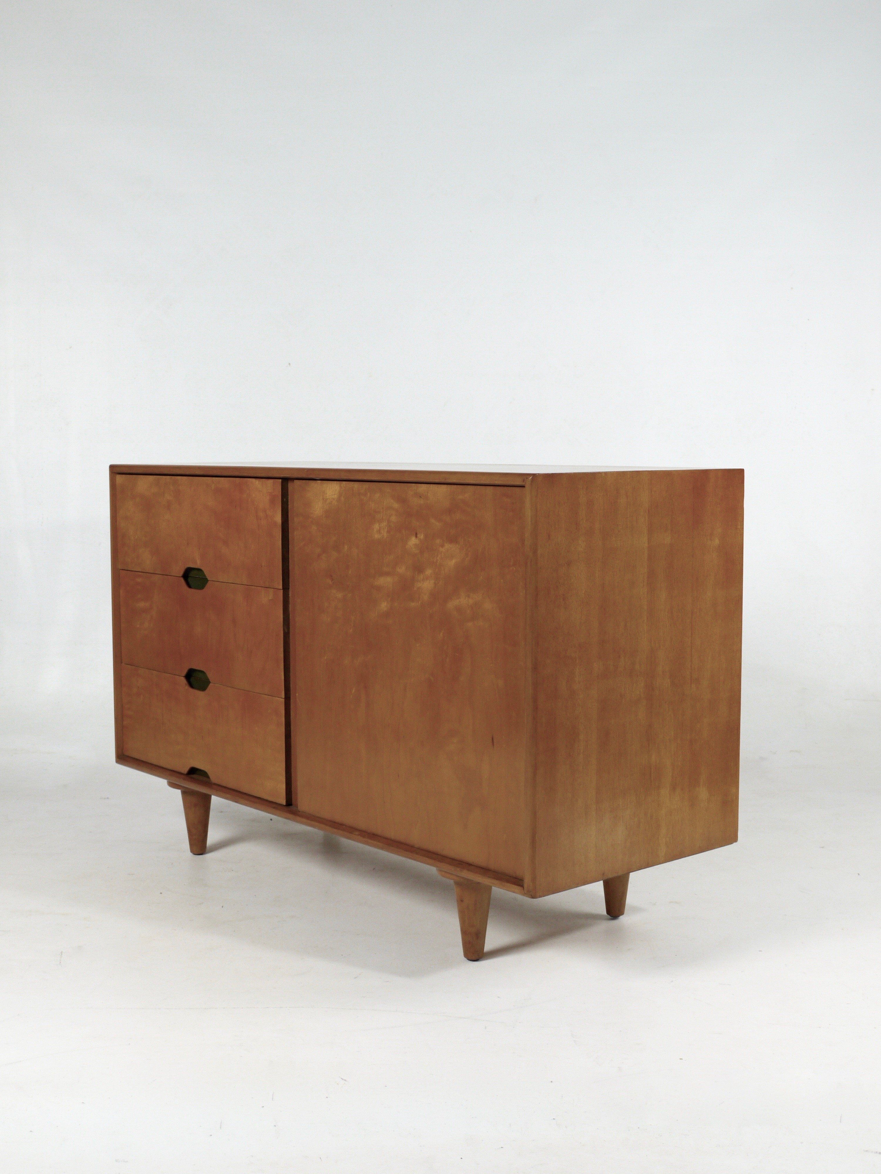Vintage Beech & Maple Wood Sideboard by Vesper for Heals, 1950s