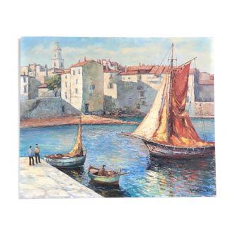 Southern Fishing Port Painting