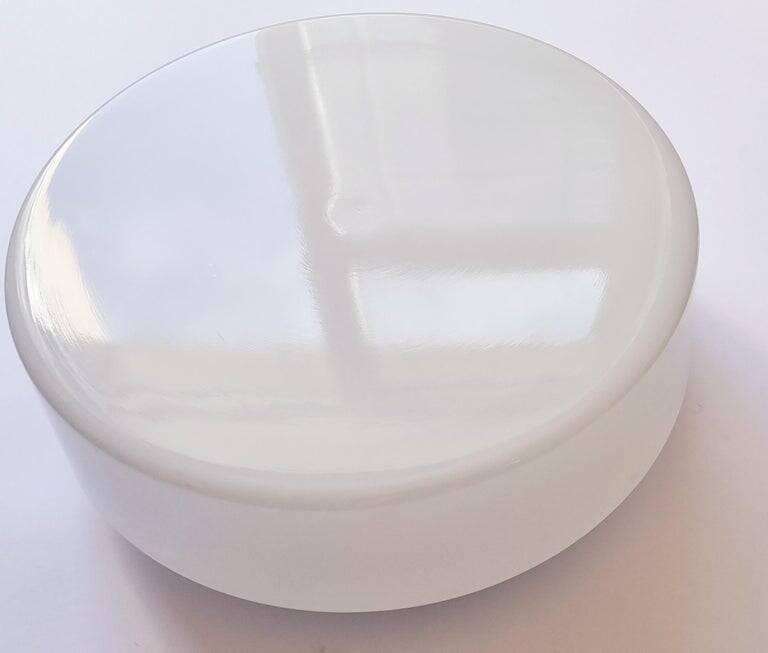 Large Midcentury Flush Mount Milk Glass, RZB Leuchten, Germany, 1970s