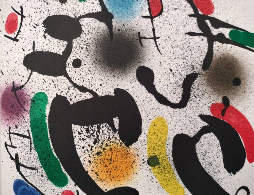 Magnificent original lithograph by Joan Miró, Mourlot-Maeght Paris 1972.
