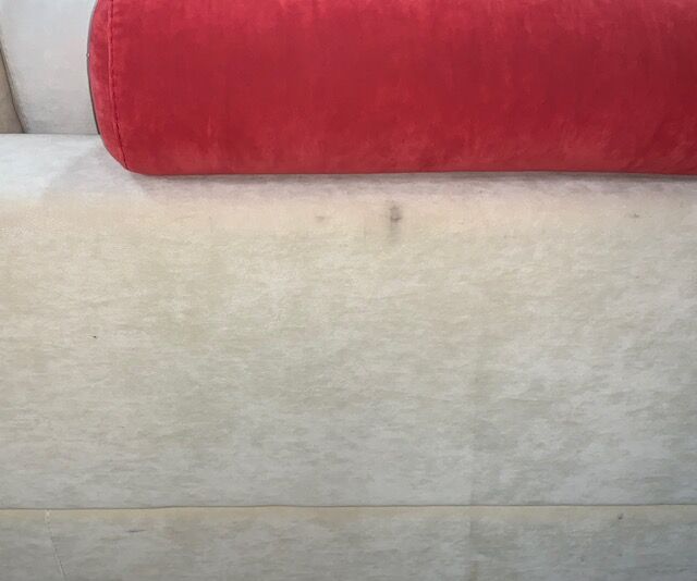 Design sofa 3 places in microfiber and wood