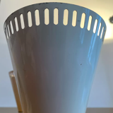 Suite of 3 wall lamps, vintage, white lacquered metal, lita 1970 france