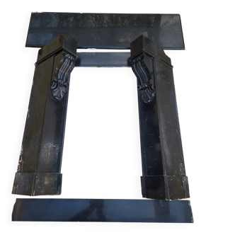 Antique Belgian Black Marble Fireplace - Napoleon III