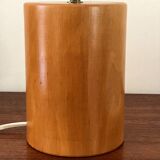 Vintage lamp in solid elm Italy 80s
