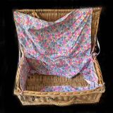 Basket vintage wicker rattan 60s/70s