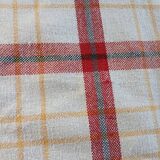 Old checkered tablecloth