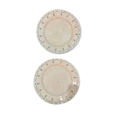 Lot of 2 plates Gien model 503 blue