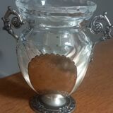 Miniature silver and crystal vase