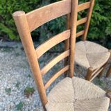 Set of 4 straw chairs
