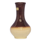 Vintage beige & brown west germany vase bay