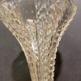 Cone vase, cut crystal bouquet (most certainly baccarat, saint louis ...)