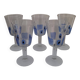 Set of 5 Italian stemmed glasses, Cerve design - lucky eye motif