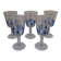 Set of 5 Italian stemmed glasses, Cerve design - lucky eye motif