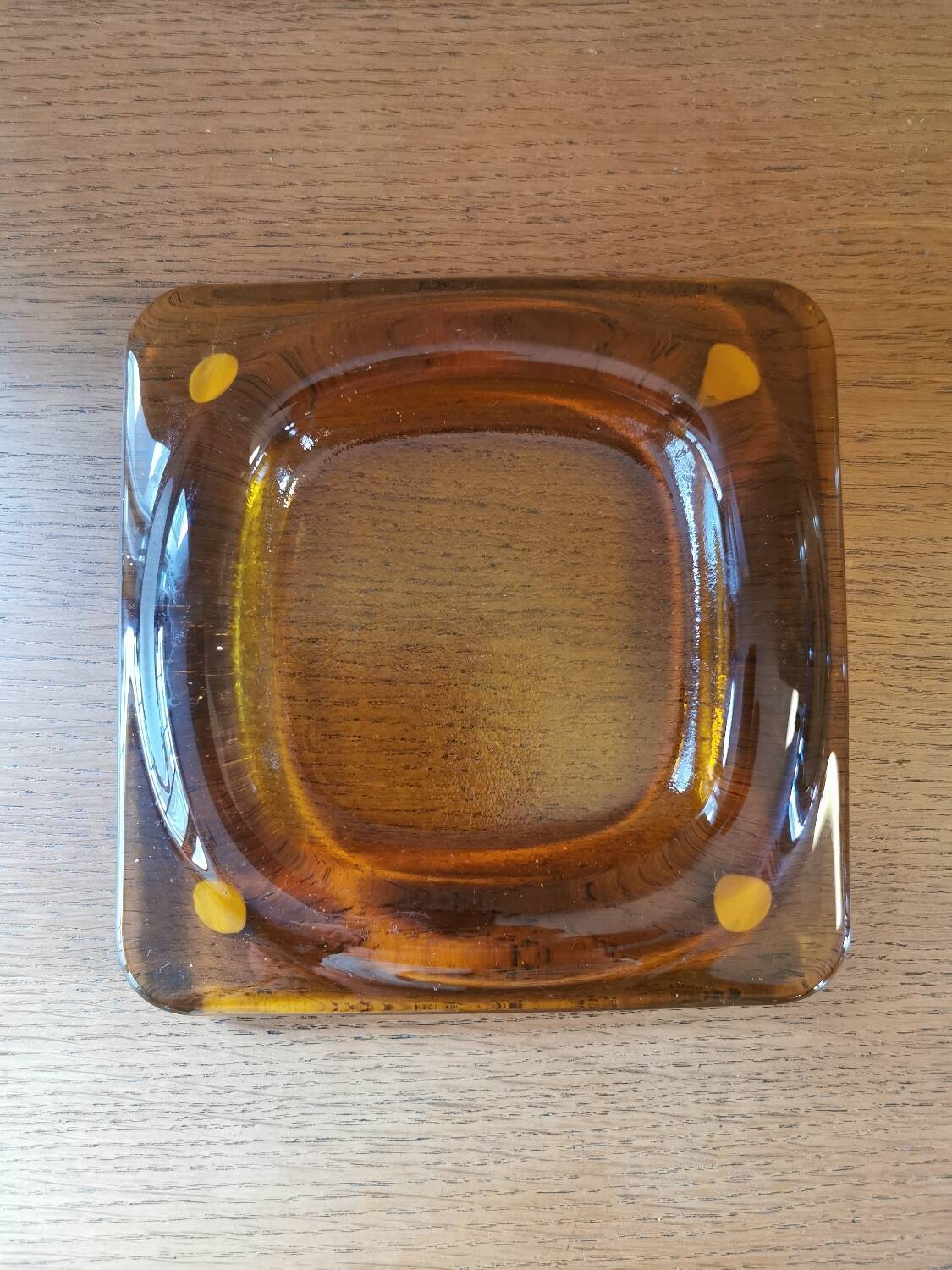 Vintage amber glass empty pocket
