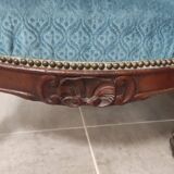 Fauteuil et repose pieds Louis Philippe