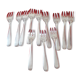 12 Cake forks in silver metal. Ercuis.