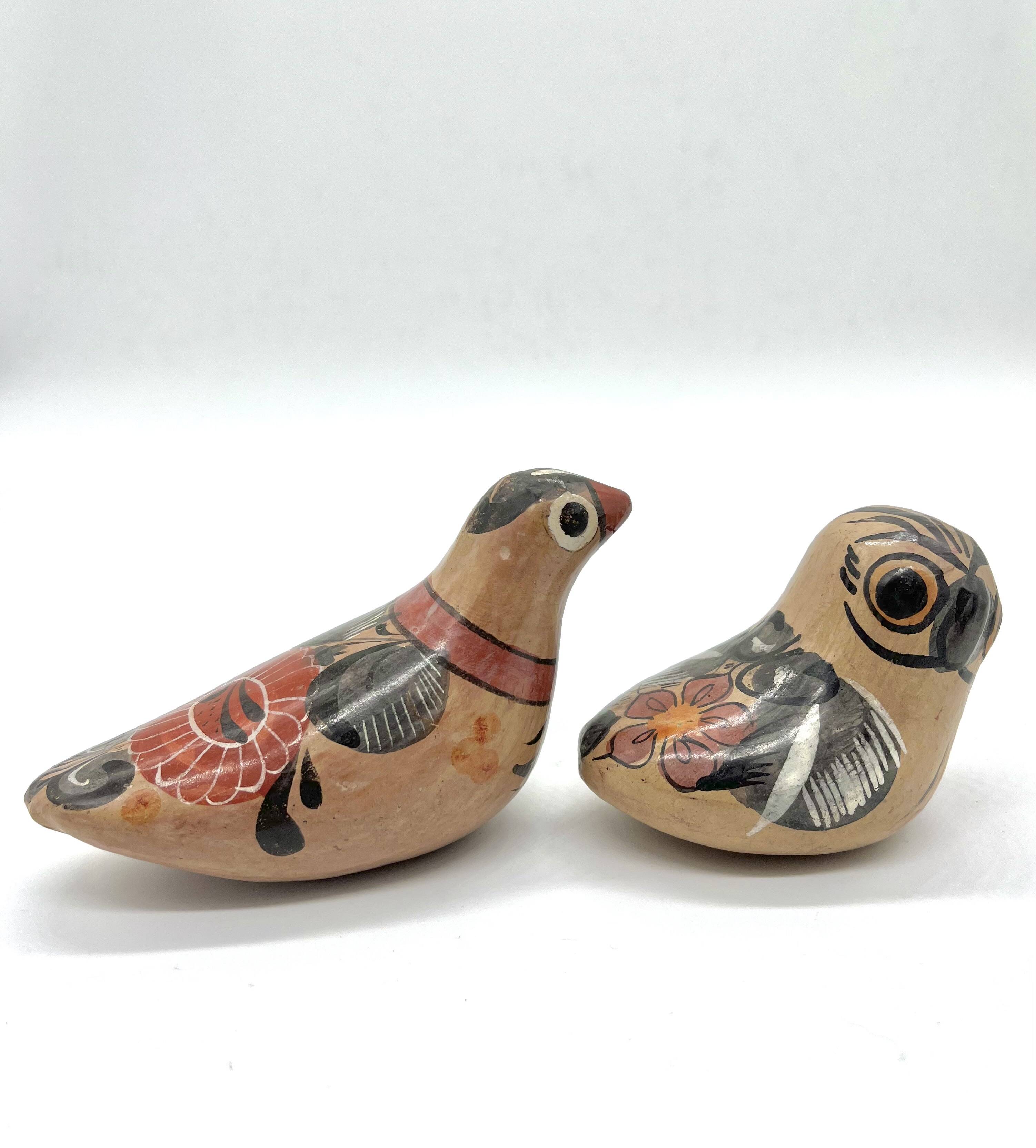 Pair of vintage ceramic birds from Mexico