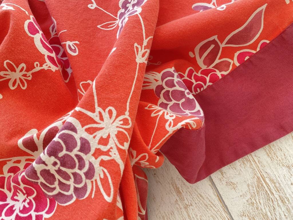 Floral printed tablecloth with border - Linvosges - cotton - 140x150 cm