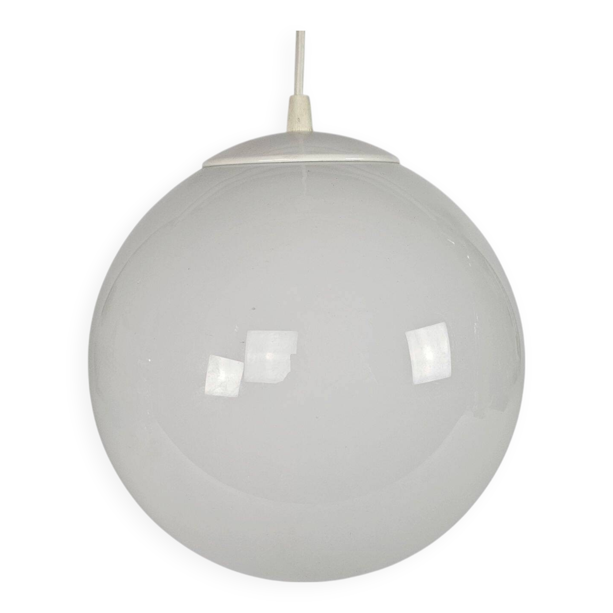 Happy Lights - Globe - Morning Mist - Opal Glass - Metal - 70's