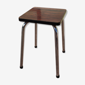 Formica stool, dark wood