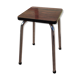 Formica stool, dark wood