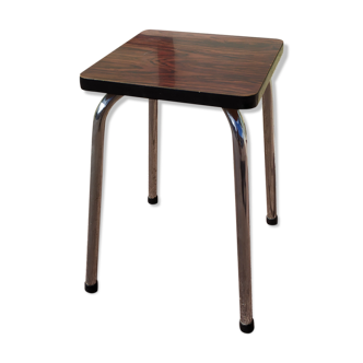 Formica stool, dark wood