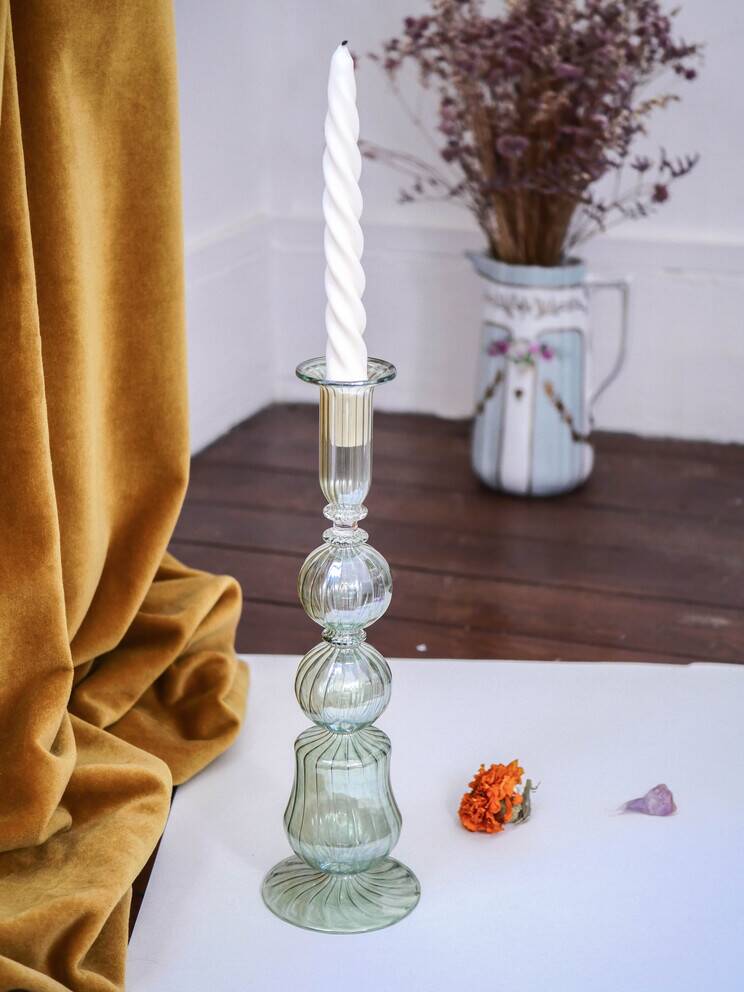 Bougeoir verre recyclé Marly vert