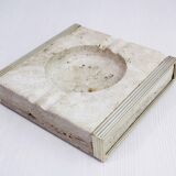 Cendrier en travertin et laiton