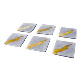 Set of 6 Brutalist Coasters by Garcia Marquez, Spain, 1970