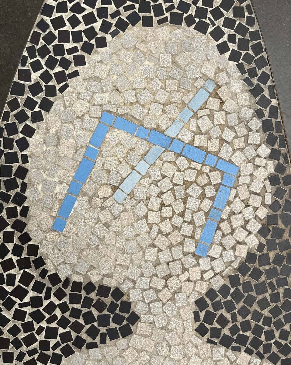 Mid-Century German Mosaic Couch Table from Berthold Müller Oerlinghausen, 1960s
