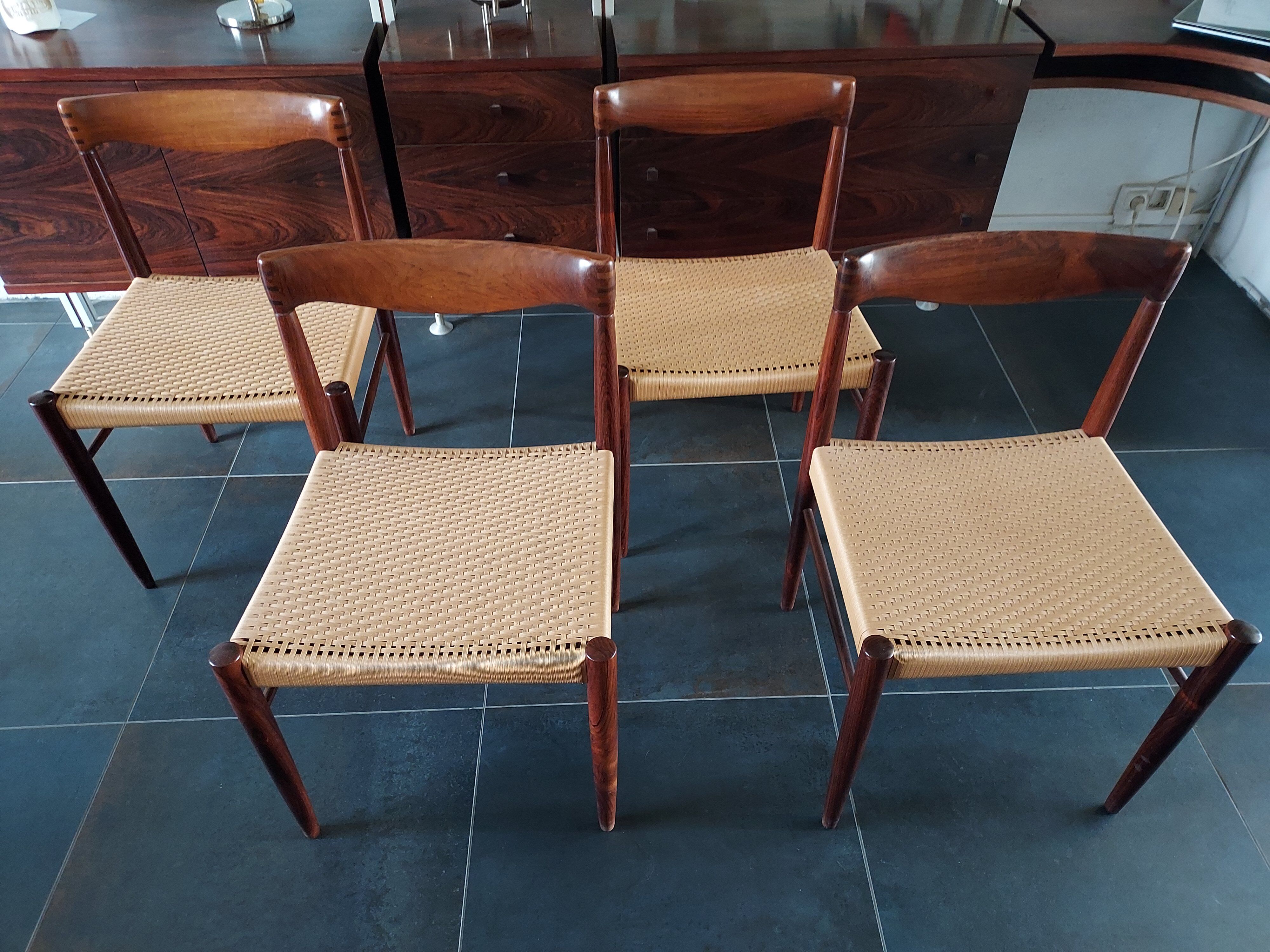 Danish rosewood chairs H.W Klein
