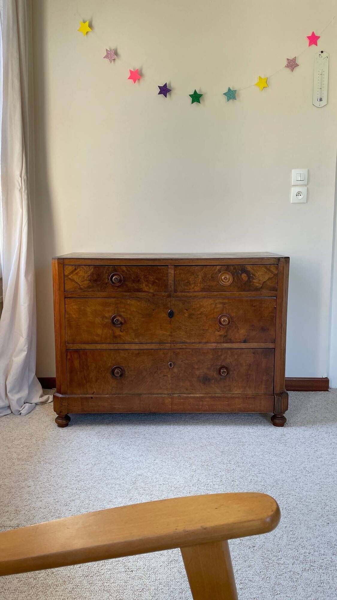 Antique Walnut and Solid Wood Commode