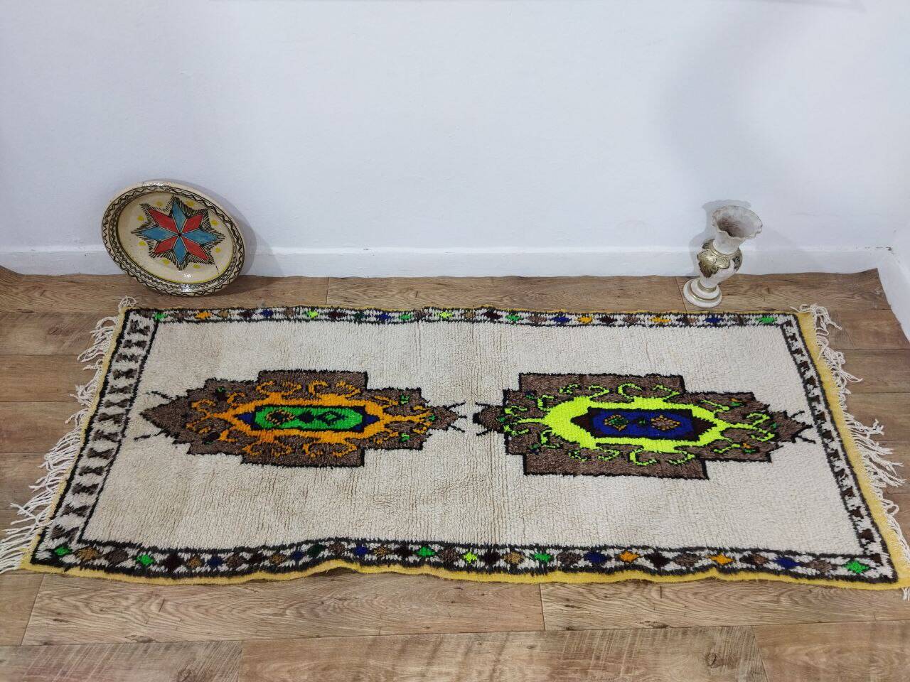 Handcrafted Moroccan Berber Rug 217 X 88