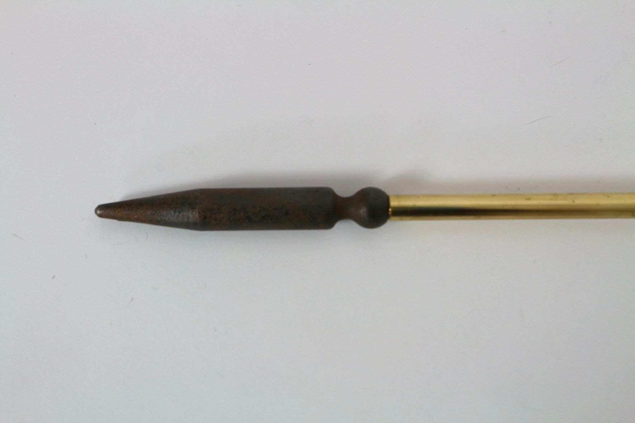 Vintage brass fireplace accessory set