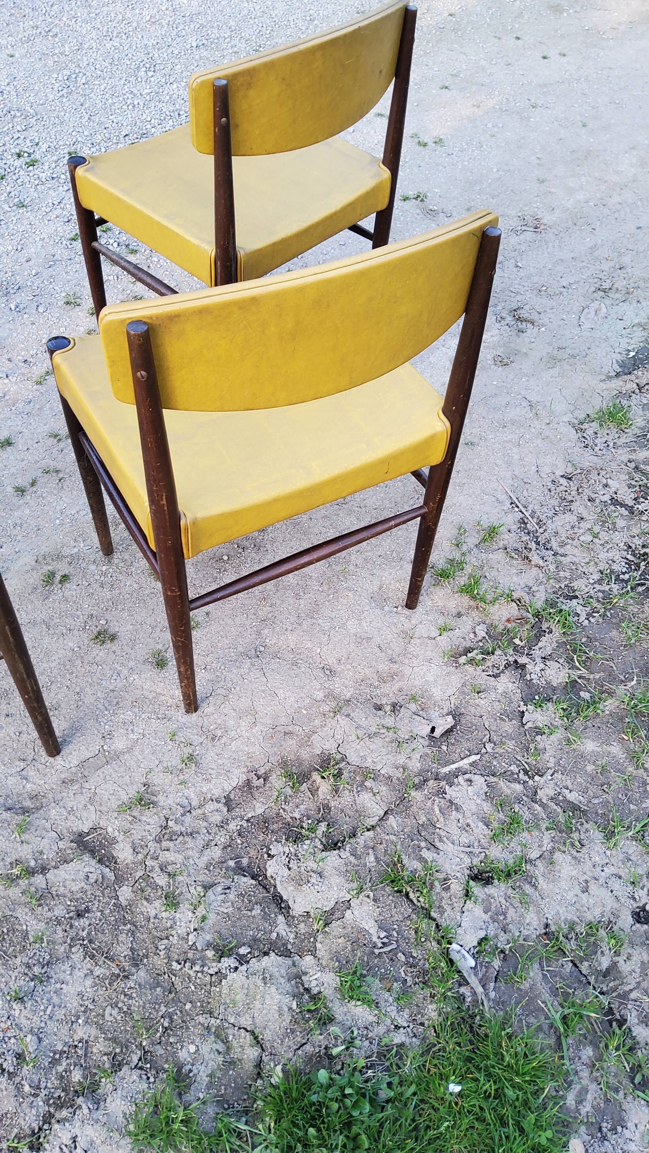 Set of 4 Scandinavian rosewood chairs from the 50s