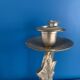 Set of 2 Art Deco Style Metal Candlesticks - Elegant and Vintage Candle Holders