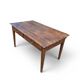 Ancienne table de ferme en bois massif à deux tiroirs