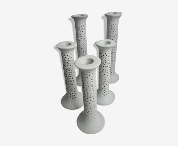 Set of 5 candlesticks design "Broste Copenhagen", made by hand. | Selency