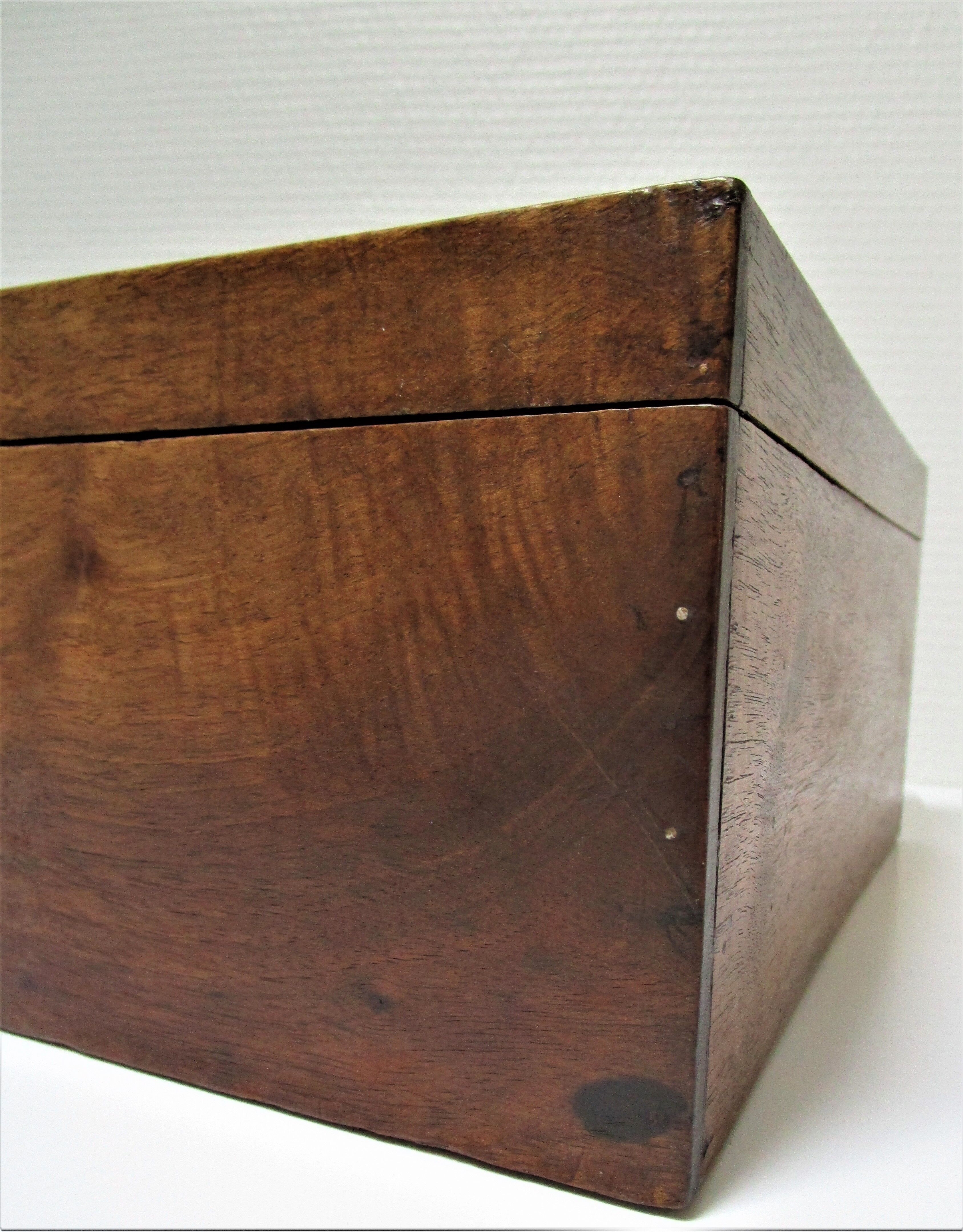 Old patinated solid wood box