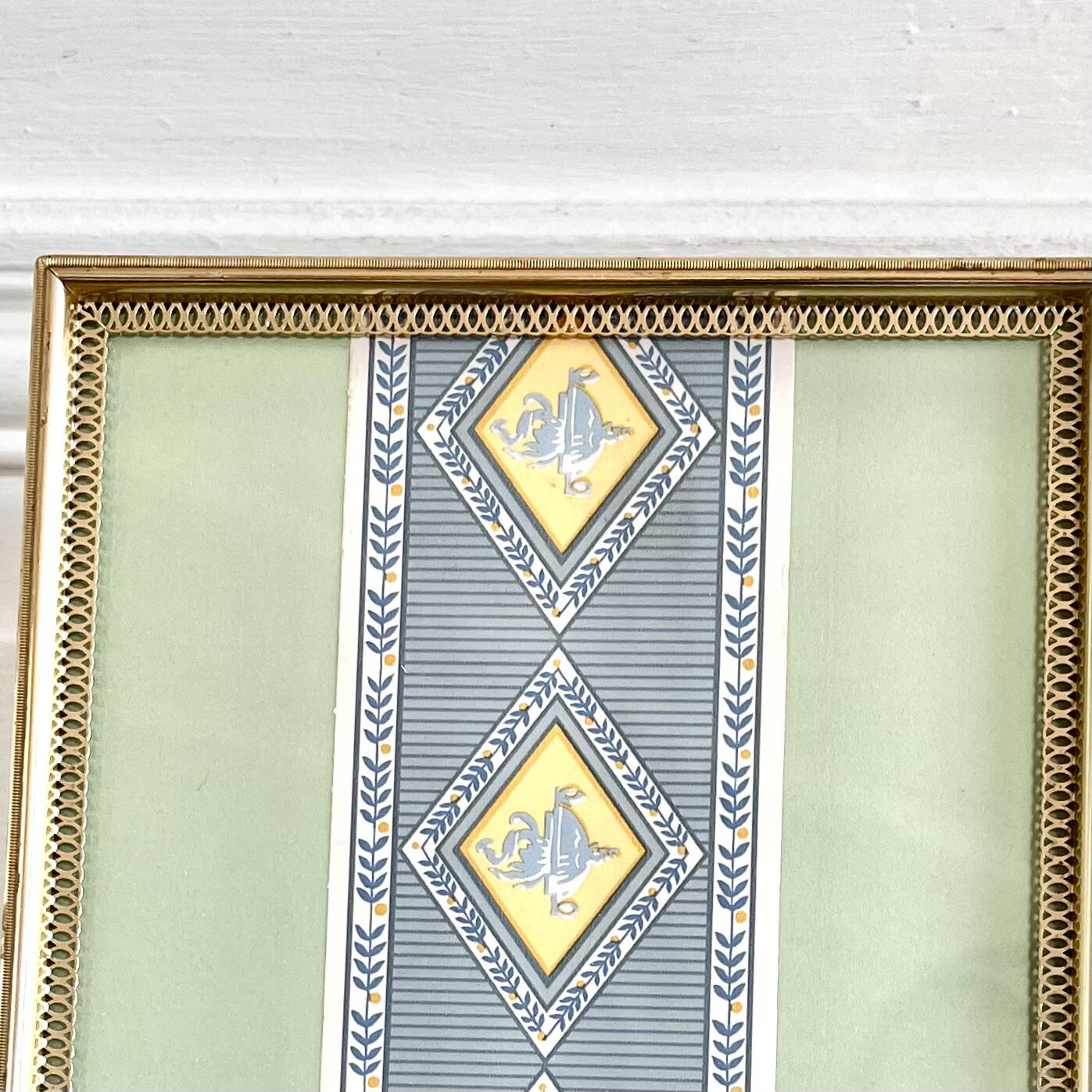 Old brass frame to stand