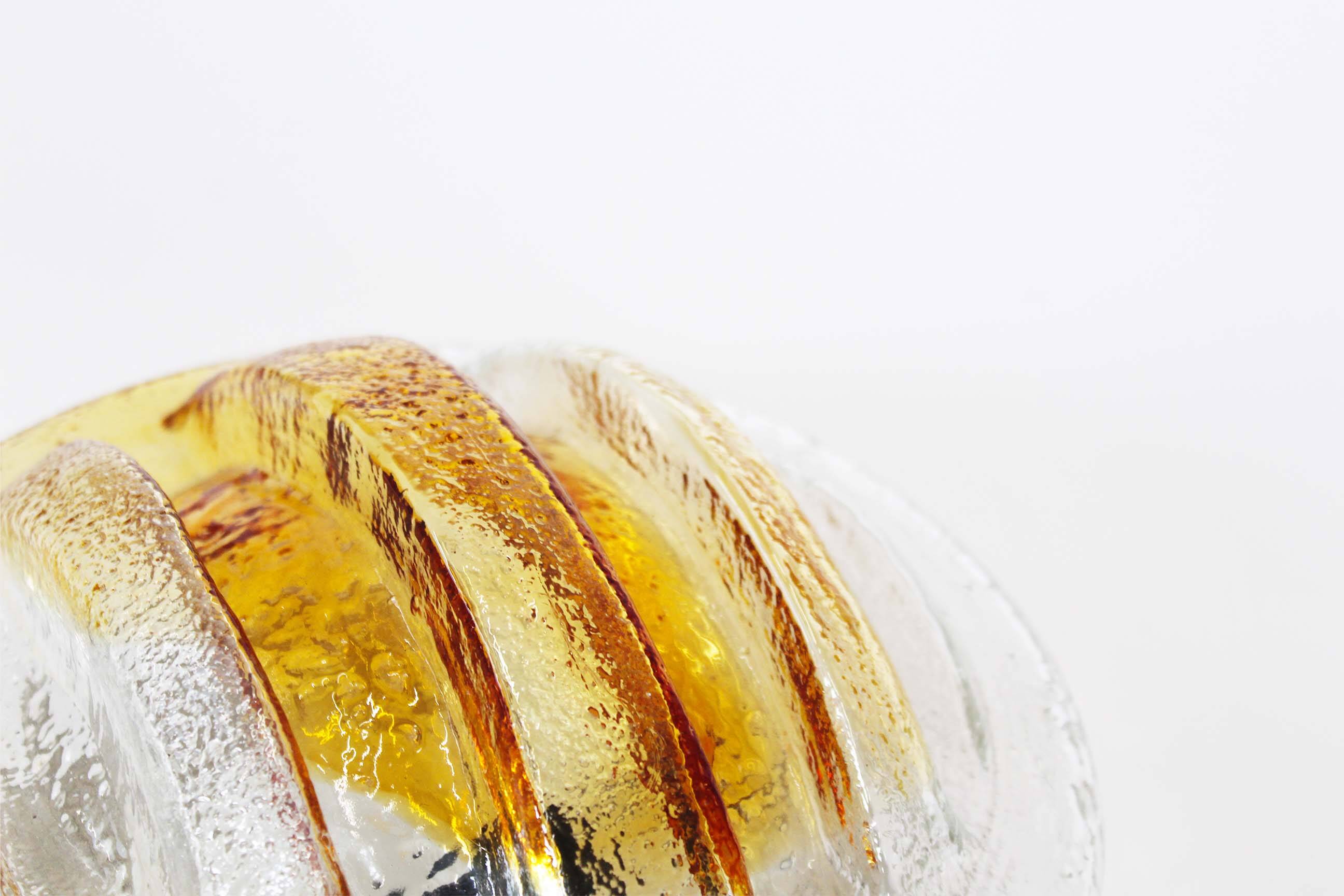 Large muranoglass flush mount light by AV Mazzega