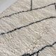 Moroccan Berber carpet Beni Ouarain with black graphic patterns 2,36x1.55m