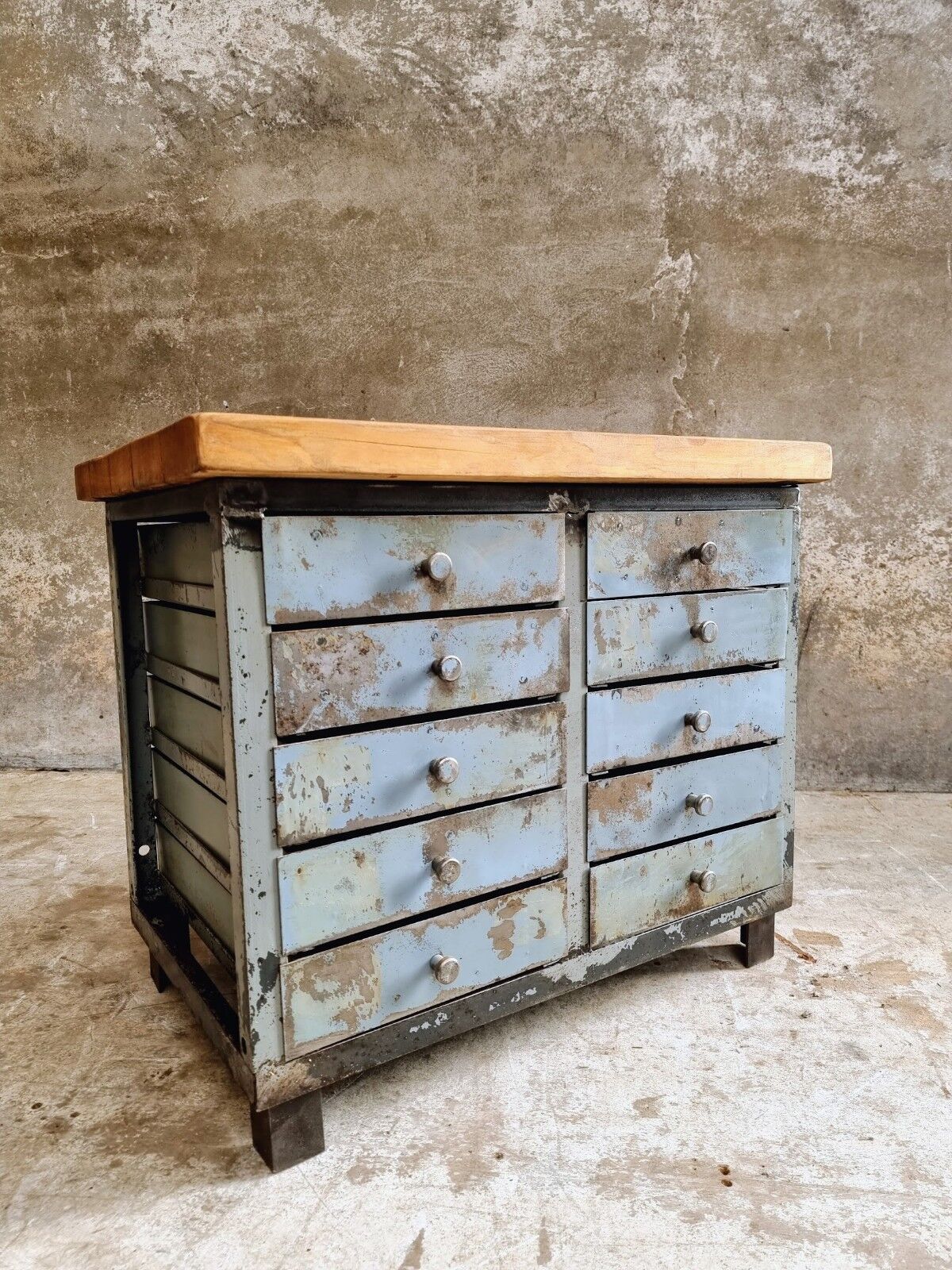 Industrial chest of drawers steel TV sideboard