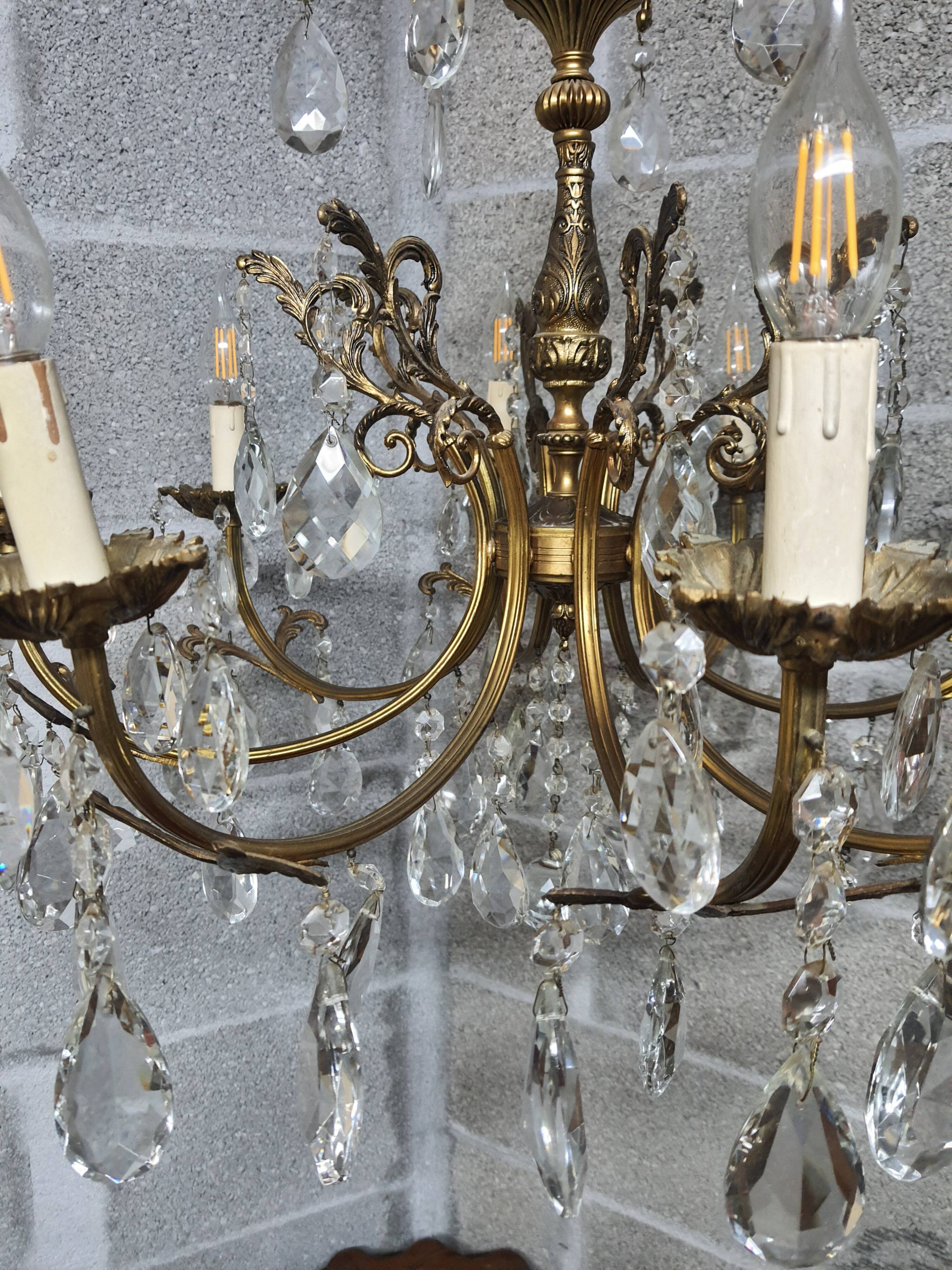 Vintage bronze chandelier